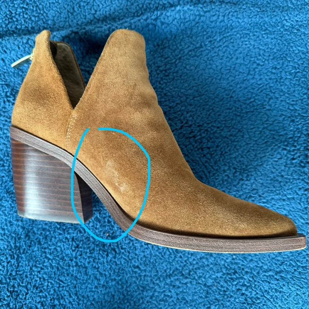 Sz 7 — Vince Camuto Bibestie suede ankle booties - Picture 9 of 12